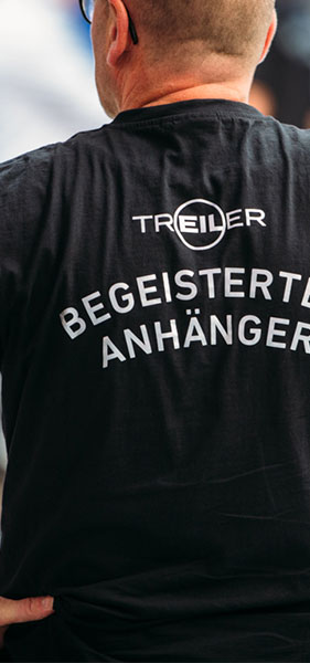 EILER Mitarbeiter - T-Shirt mit dem Slogan: BEGEISTERTER ANHÄNGER